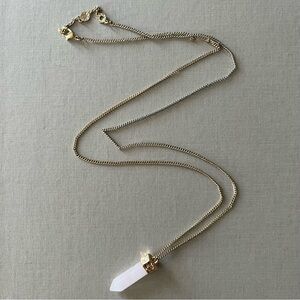BAUBLEBAR Rose Quartz Crystal Gold Plated Necklace